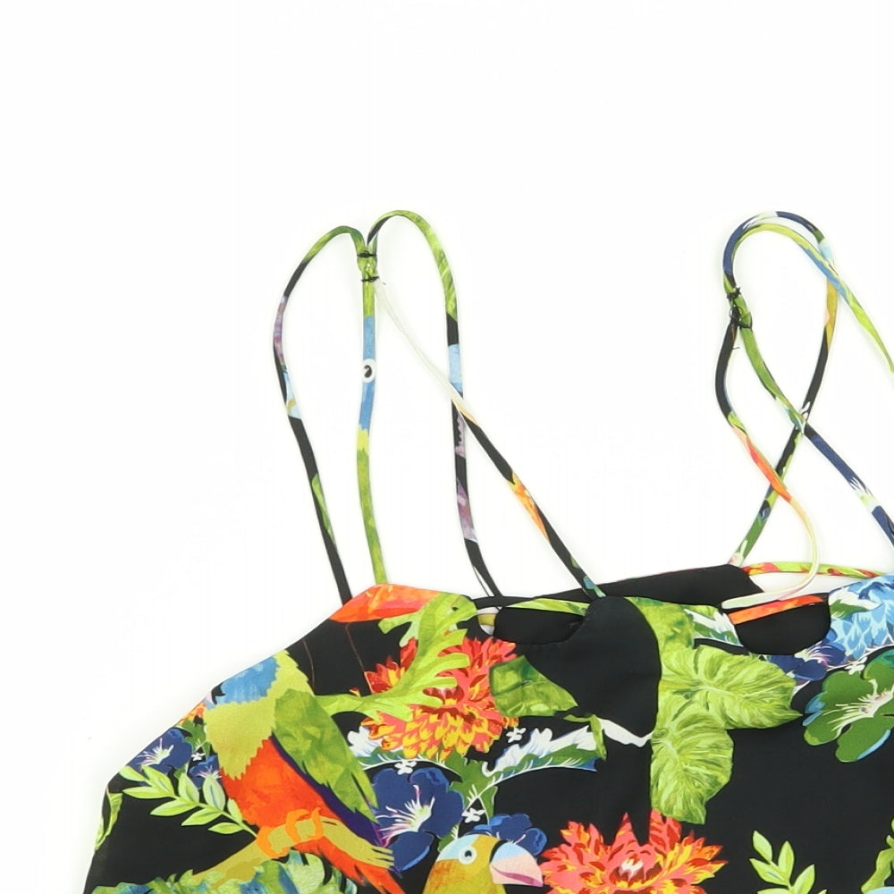 Topshop Womens Multicoloured Floral  Basic Tank Size 8