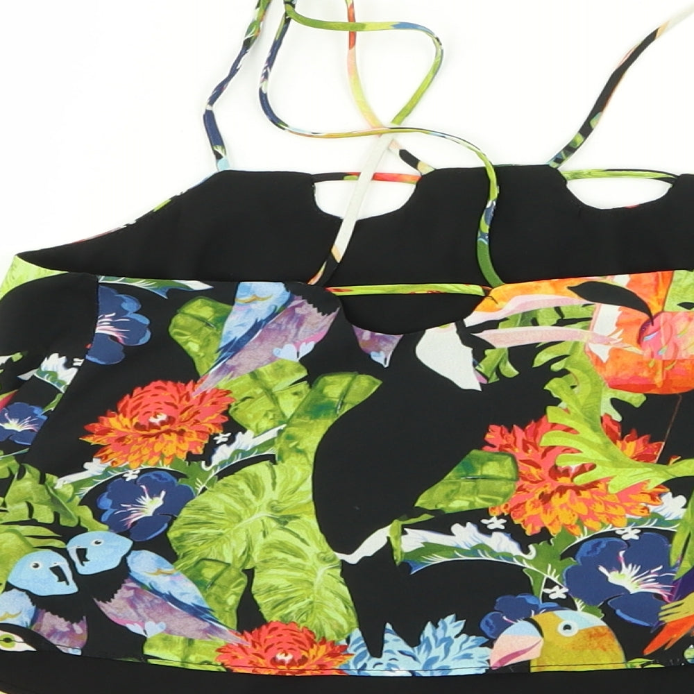 Topshop Womens Multicoloured Floral  Basic Tank Size 8
