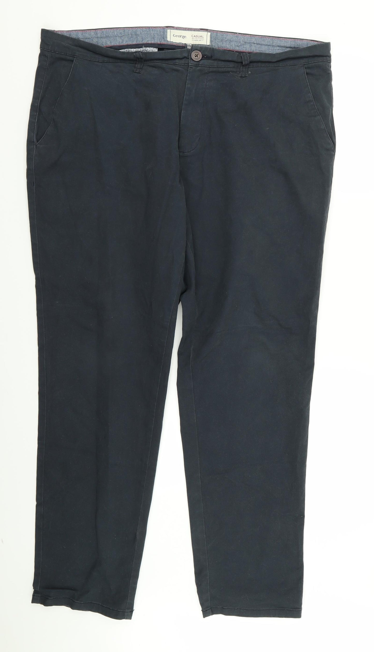 Asda George Mens Blue   Chino Trousers Size 40 in L32 in