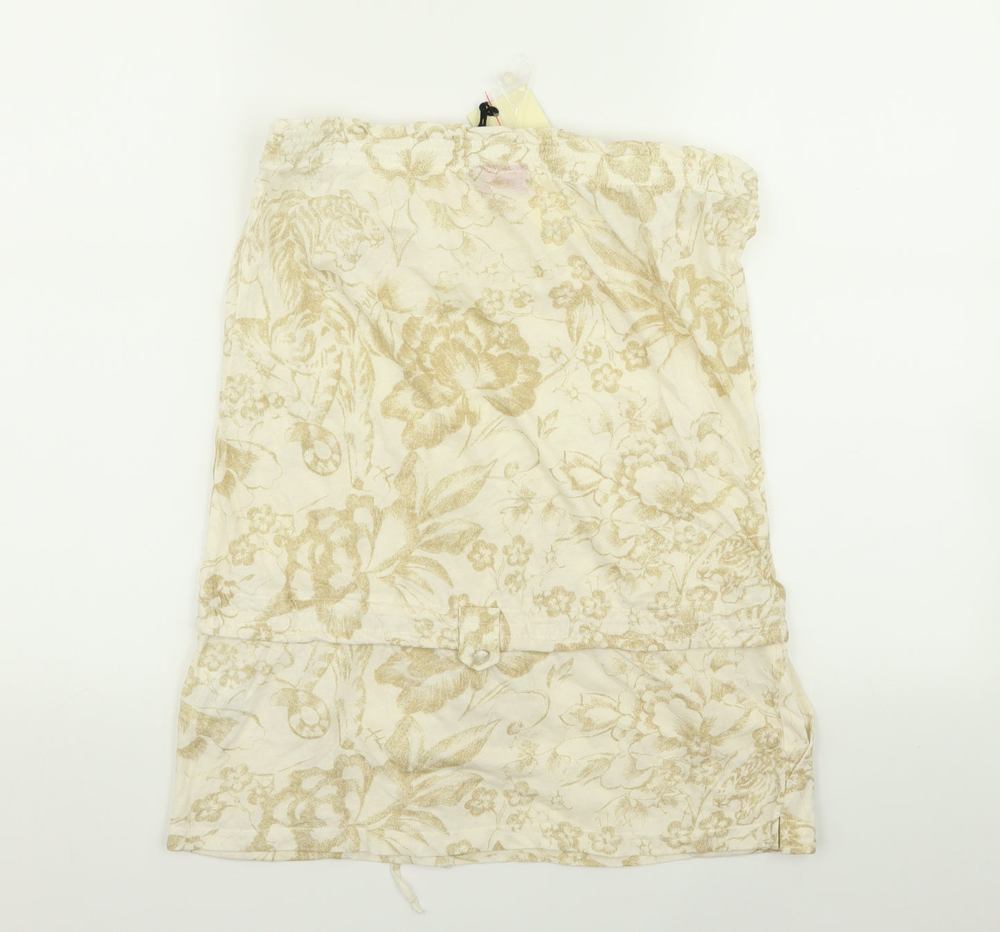 Firetrap Womens Beige Floral  Basic Tank Size S  - Boob Tube