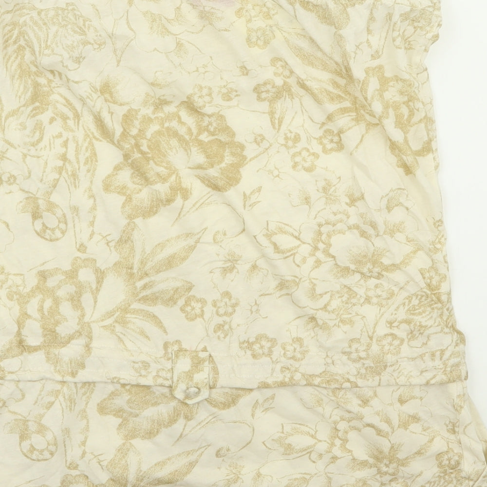 Firetrap Womens Beige Floral  Basic Tank Size S  - Boob Tube
