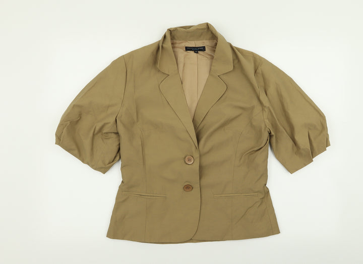 Betty Jackson Womens Beige Jacket Blazer Size 12