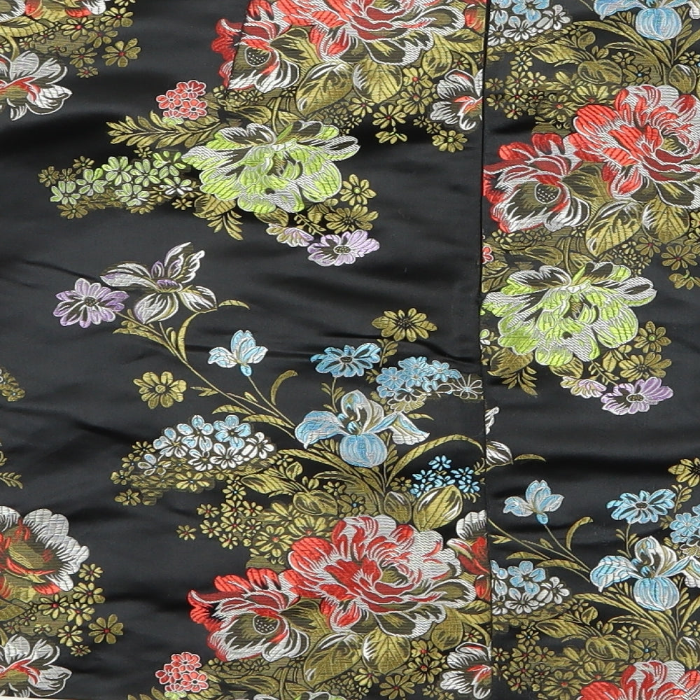 New Look Womens Black Floral  Mini Skirt Size 10