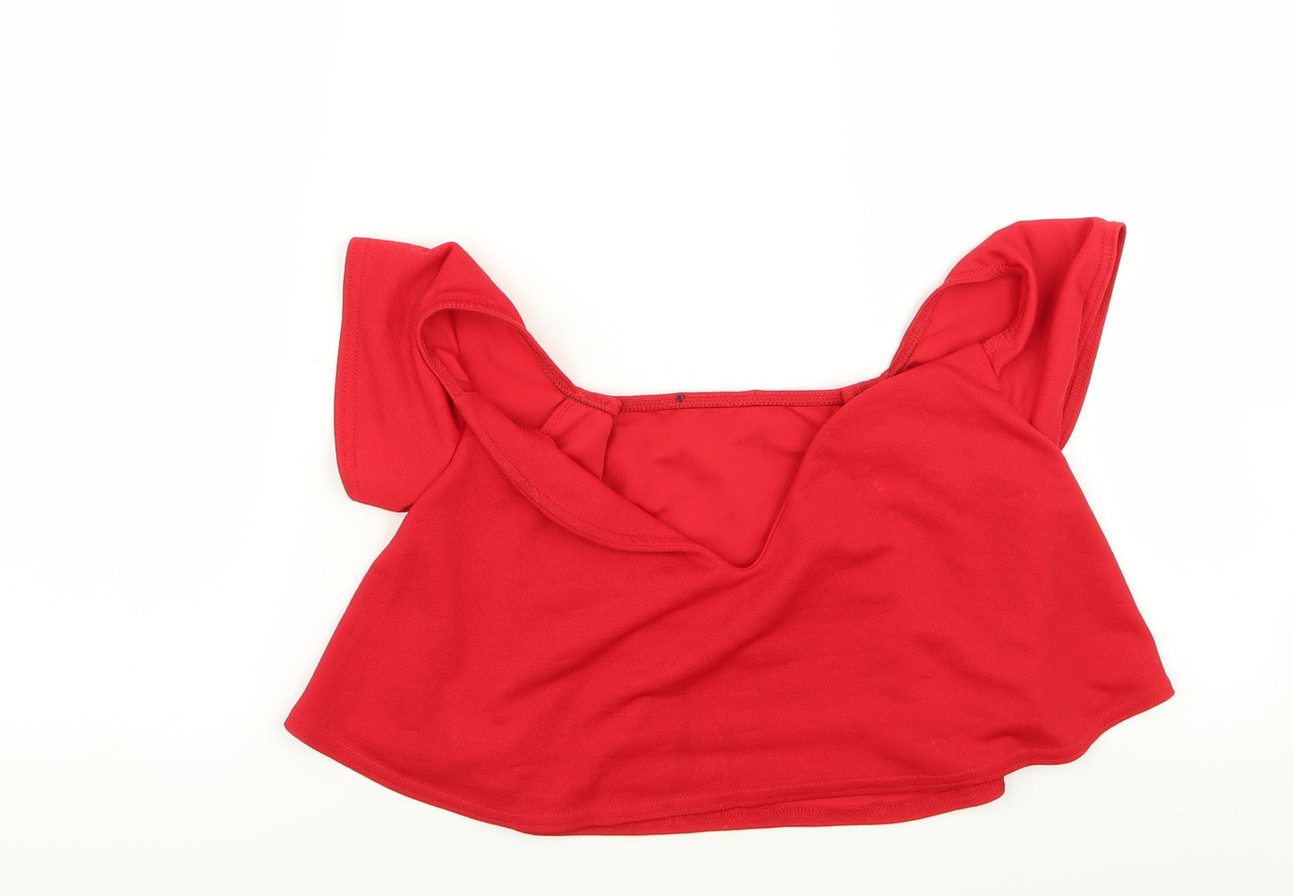 PLT Womens Red   Basic Blouse Size 10  - crop top