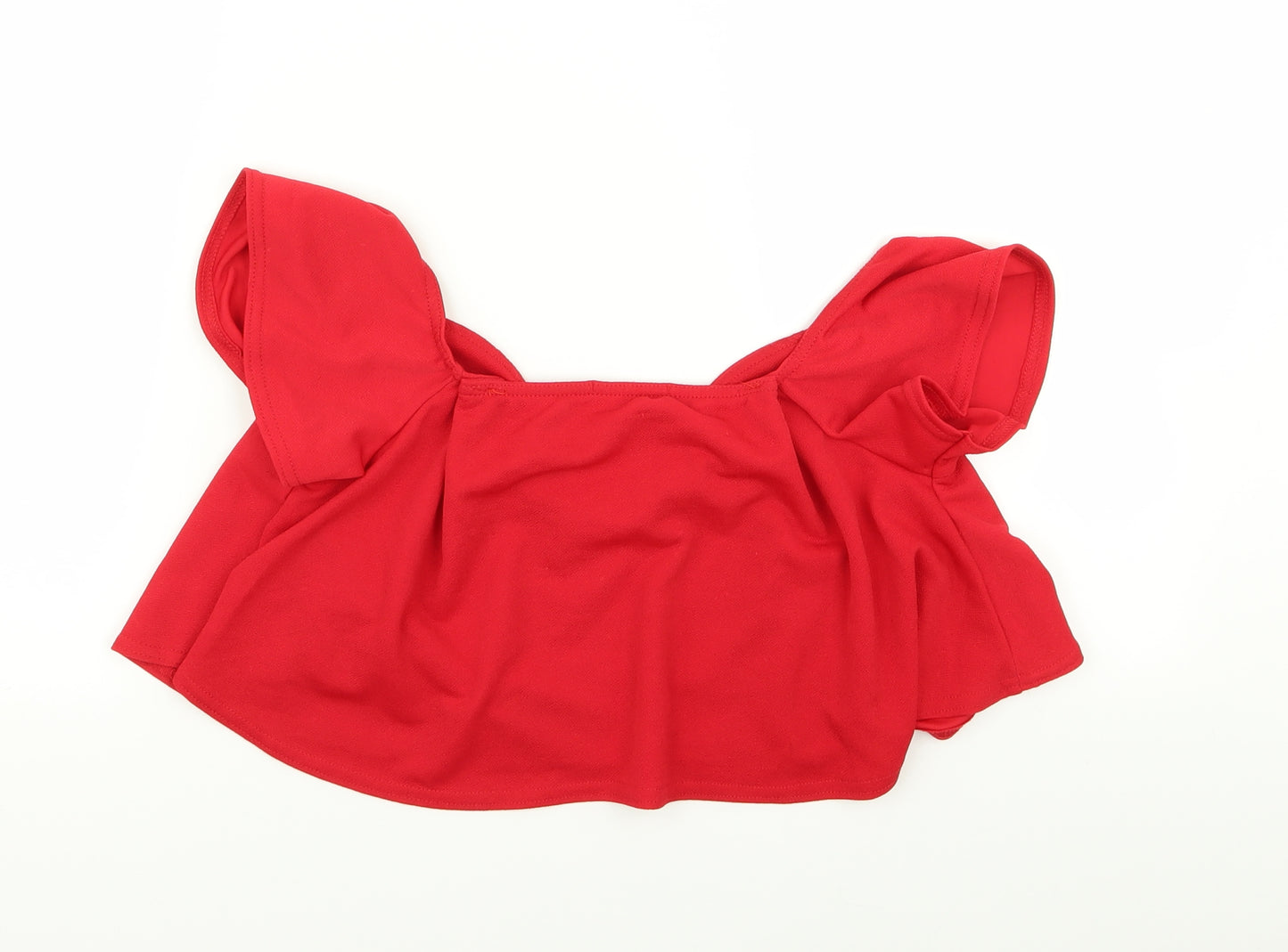 PLT Womens Red   Basic Blouse Size 10  - crop top
