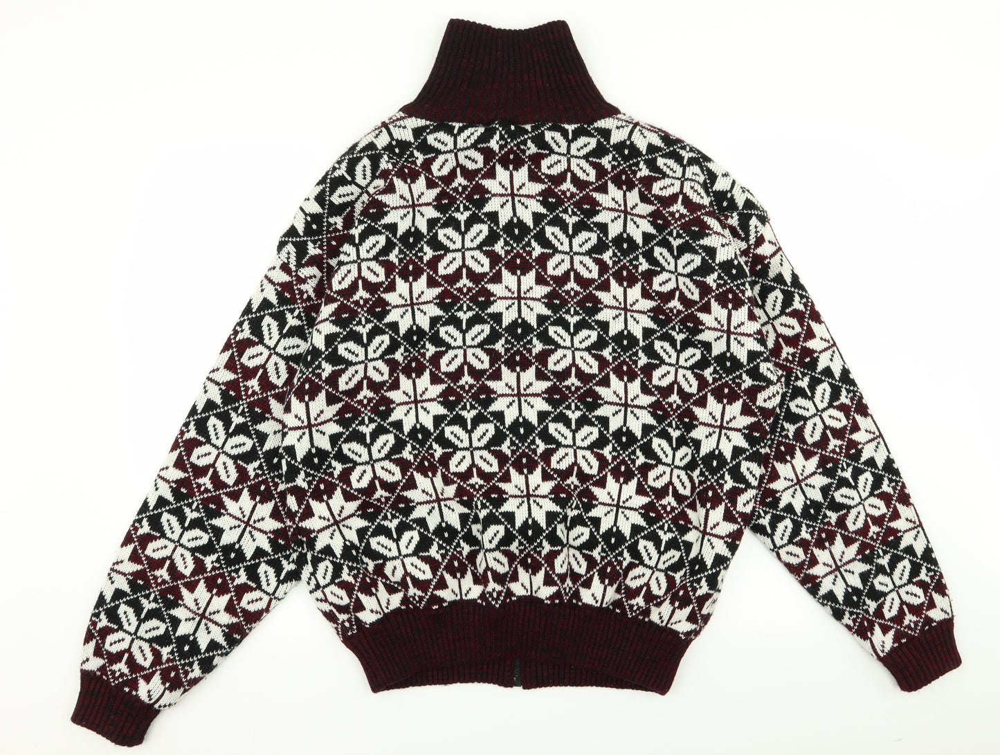 ash creek Mens Multicoloured Geometric  Full Zip Jumper Size XL
