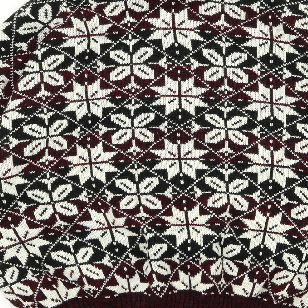 ash creek Mens Multicoloured Geometric  Full Zip Jumper Size XL
