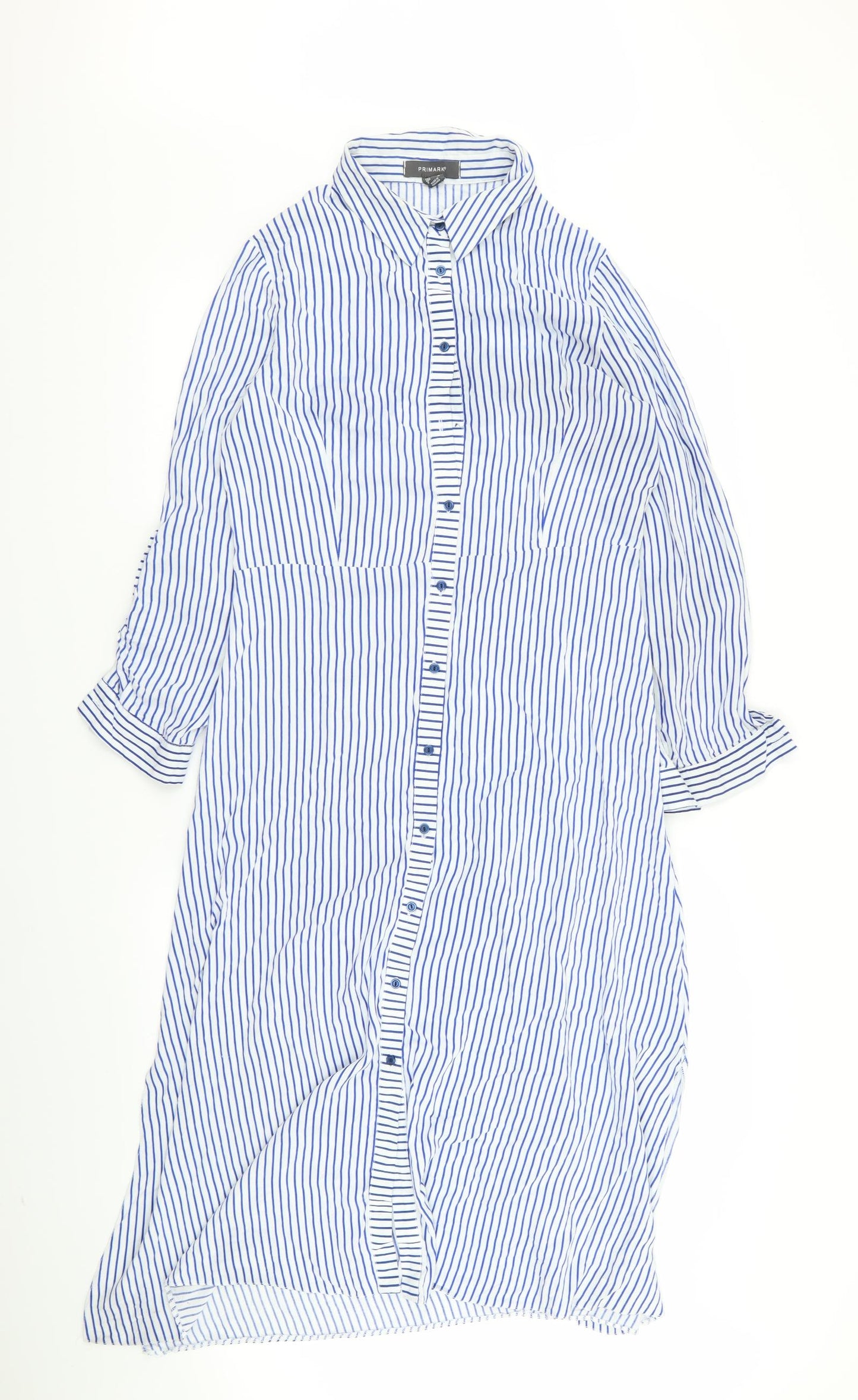 Primark Womens Multicoloured Striped  Shirt Dress  Size 14