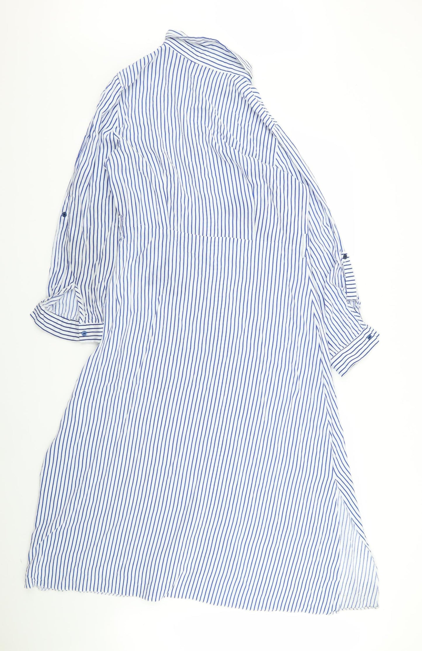 Primark Womens Multicoloured Striped  Shirt Dress  Size 14