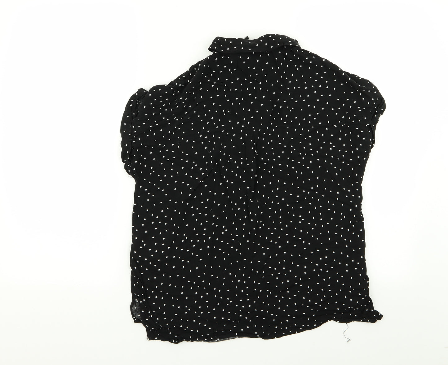 New Look Womens Black Polka Dot  Basic Button-Up Size 12