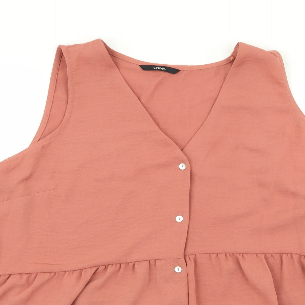 Asda George Womens Pink   Basic Blouse Size 12