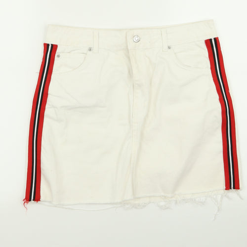 Topshop Womens White   Mini Skirt Size 14