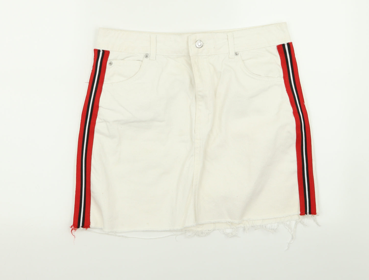 Topshop Womens White   Mini Skirt Size 14