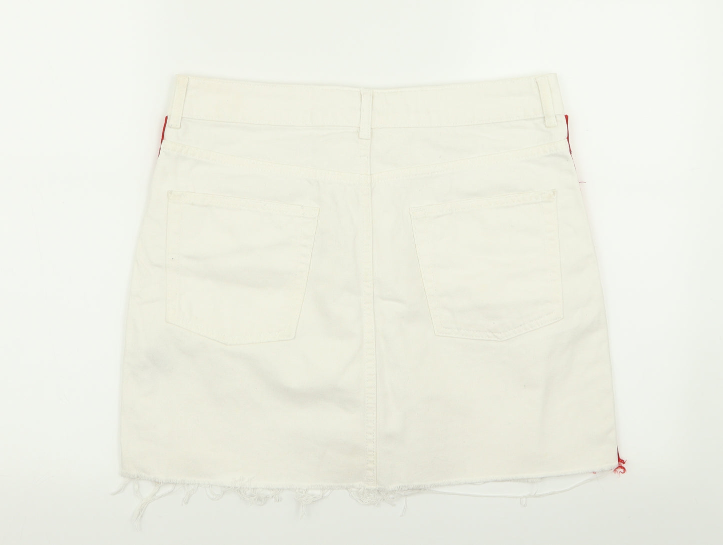 Topshop Womens White   Mini Skirt Size 14