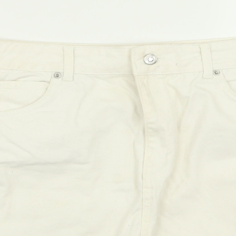 Topshop Womens White   Mini Skirt Size 14