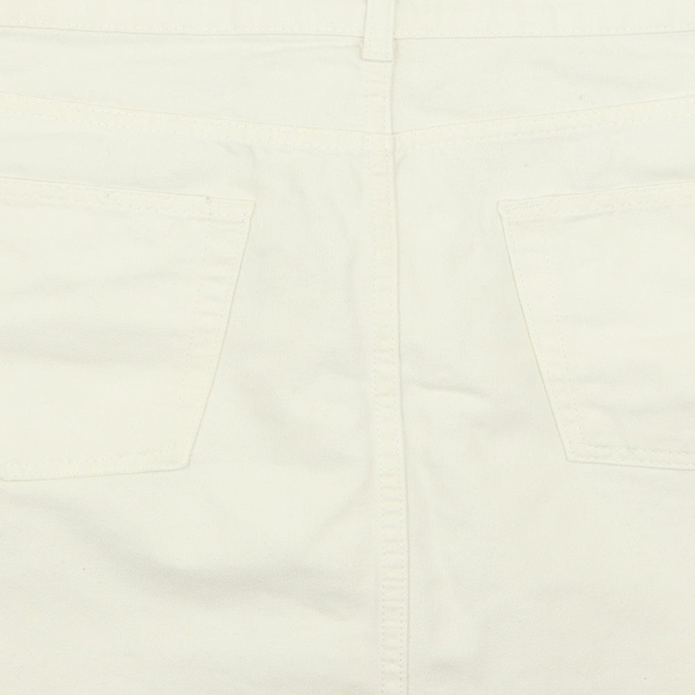 Topshop Womens White   Mini Skirt Size 14