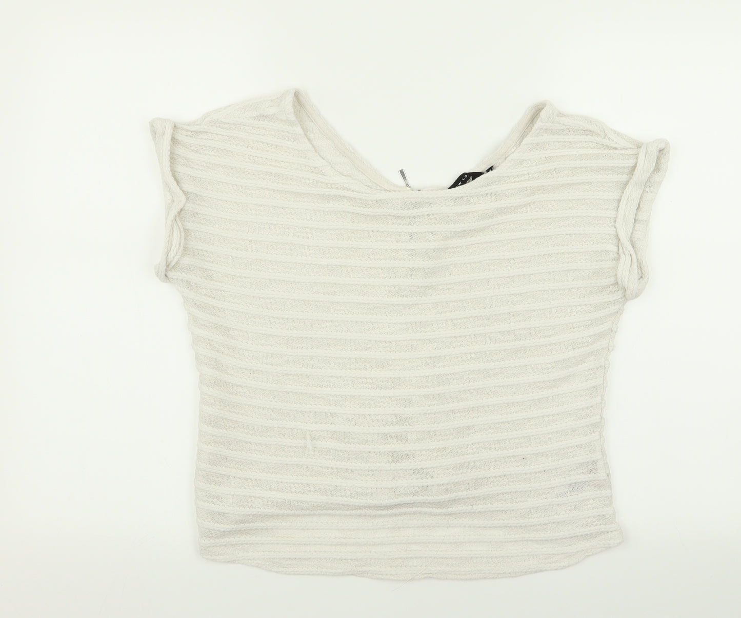New Look Womens White   Basic T-Shirt Size 12