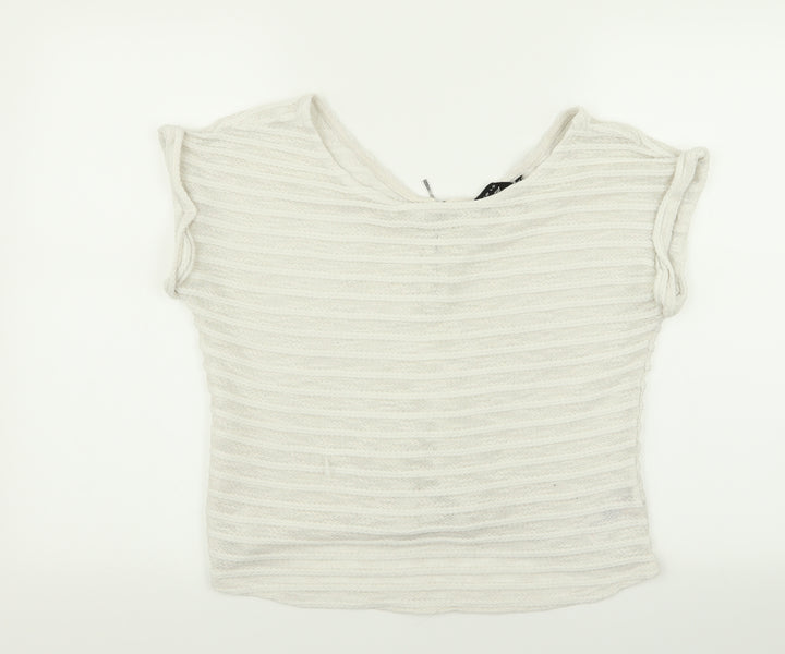 New Look Womens White   Basic T-Shirt Size 12