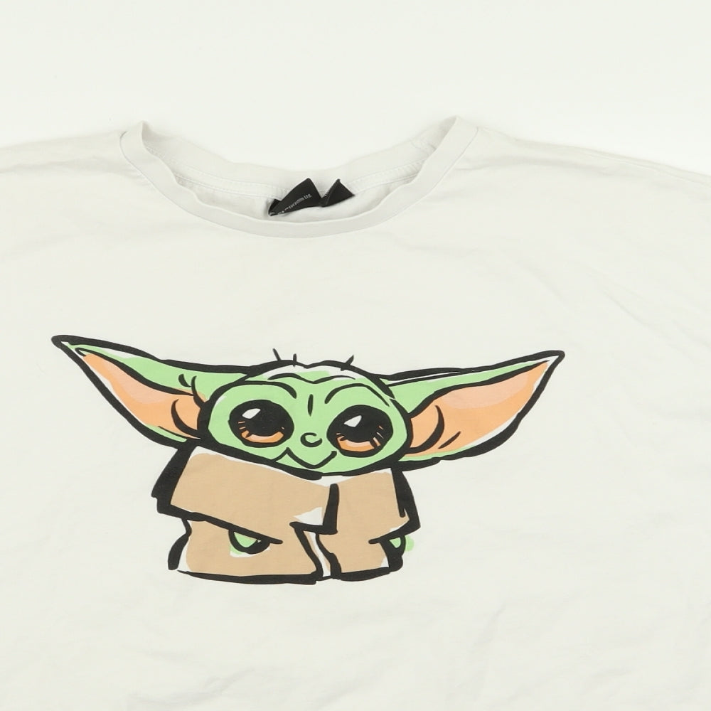 Primark Womens White   Basic T-Shirt Size 10  - star wars