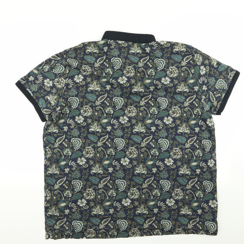 Easy Mens Multicoloured Floral   Polo Size 2XL