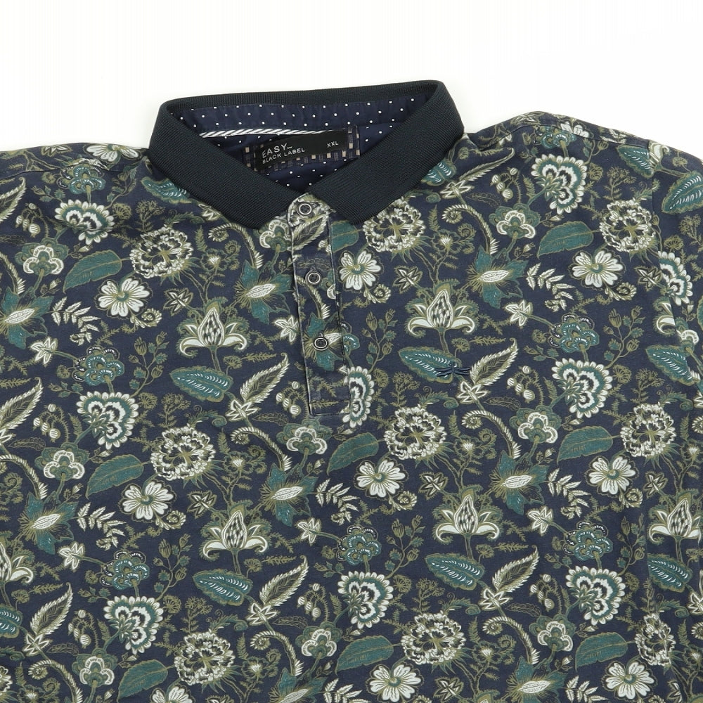 Easy Mens Multicoloured Floral   Polo Size 2XL