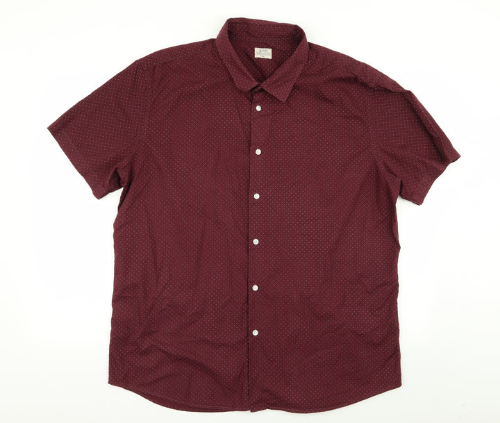 ACW 58 Mens Red Polka Dot Button-Up Size 2XL