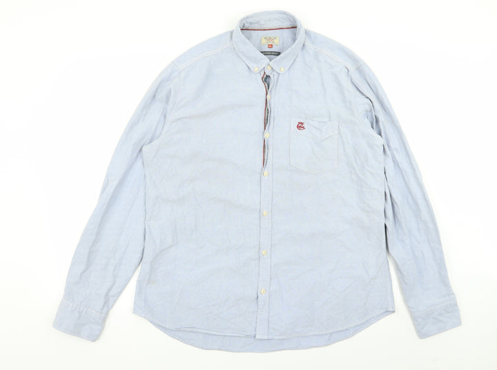 NEXT Mens Blue Button-Up Size XL