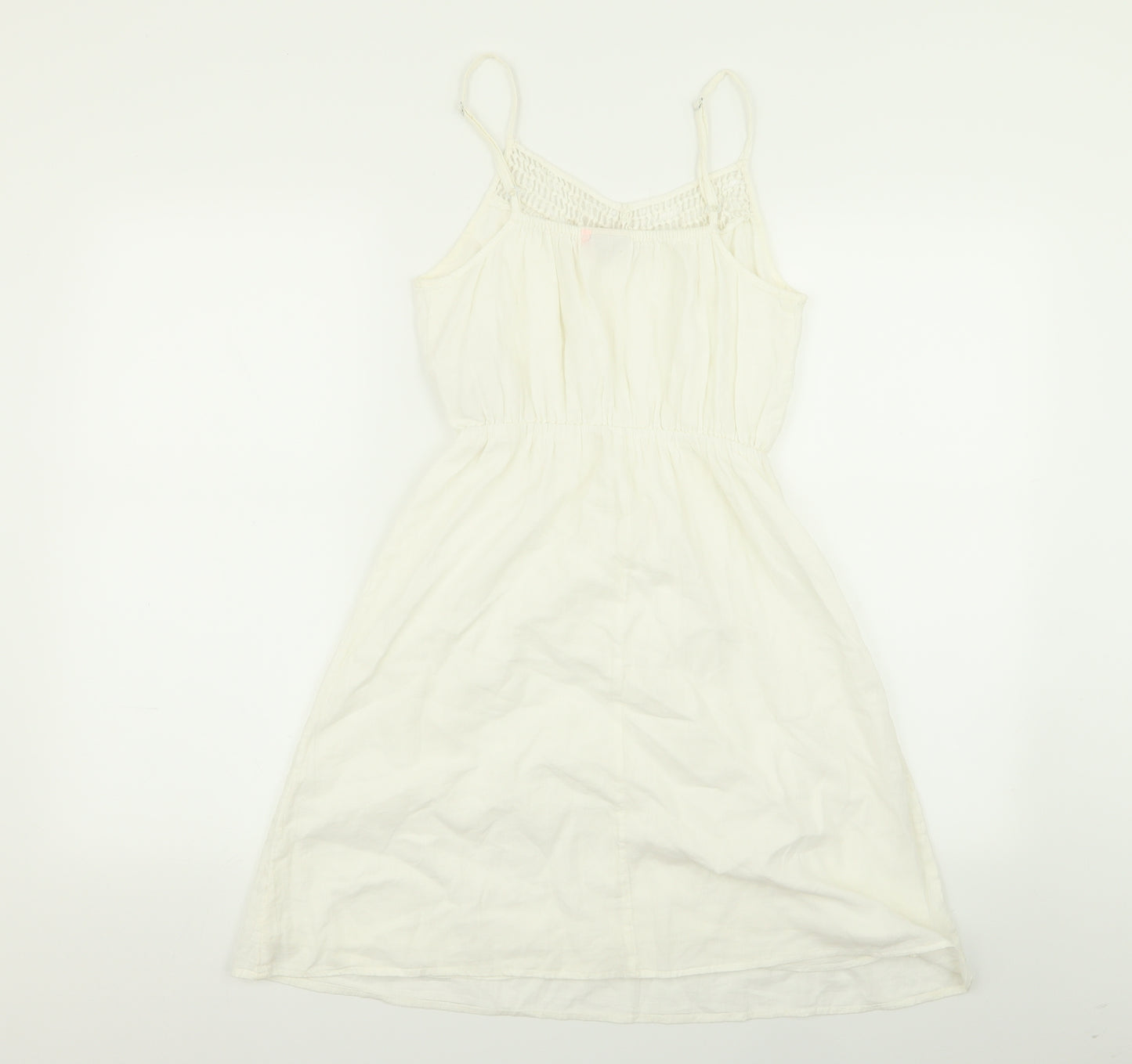 Only Womens White Geometric  Fit & Flare  Size 6