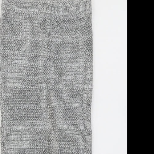 Missguided Womens Grey   A-Line Skirt Size 6  - Stretch waistband