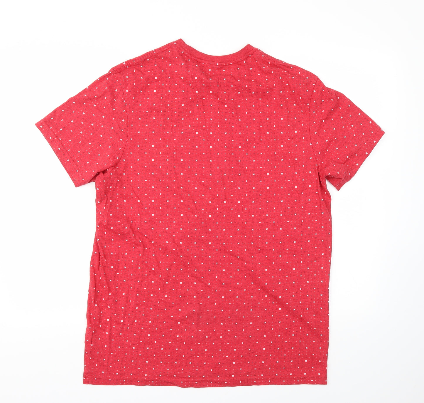 Primark Mens Red Geometric   T-Shirt Size XL