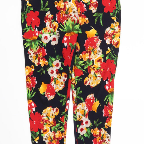 MISSI Womens Multicoloured Floral  Trousers  Size 10 L29 in - Stretch waistband