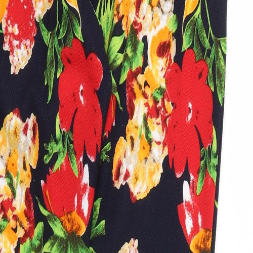 MISSI Womens Multicoloured Floral  Trousers  Size 10 L29 in - Stretch waistband