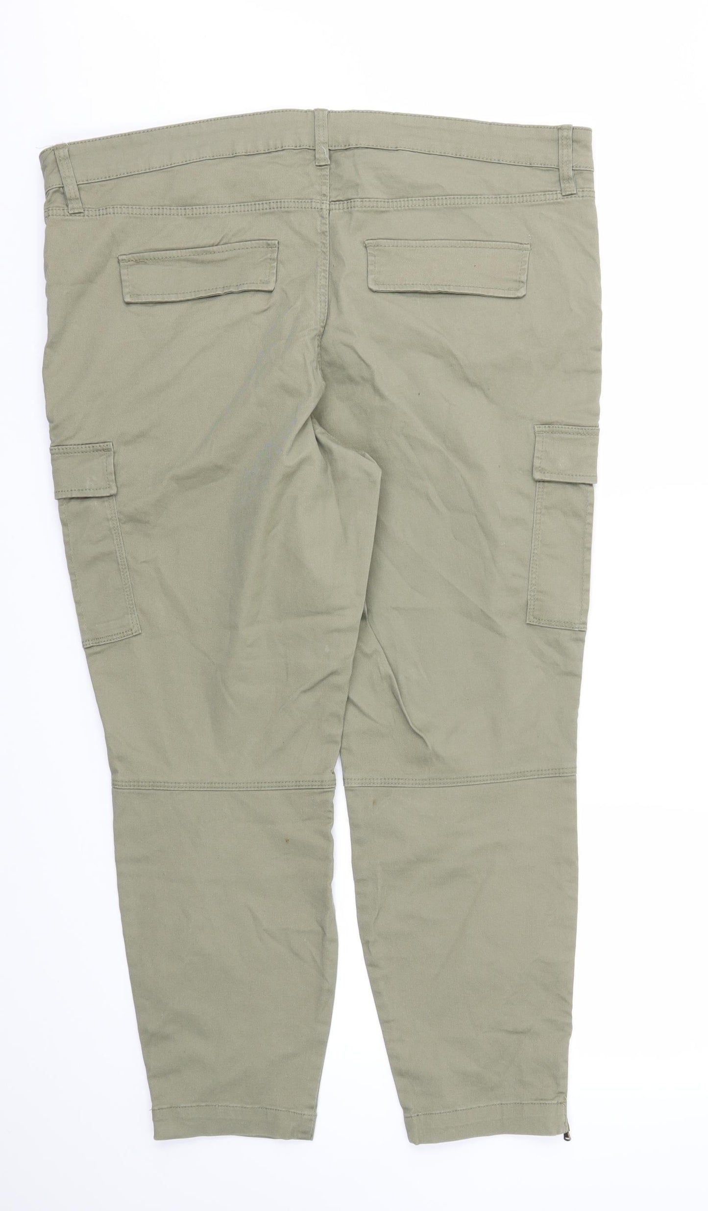 H&M Womens Green   Trousers  Size 22 L27 in