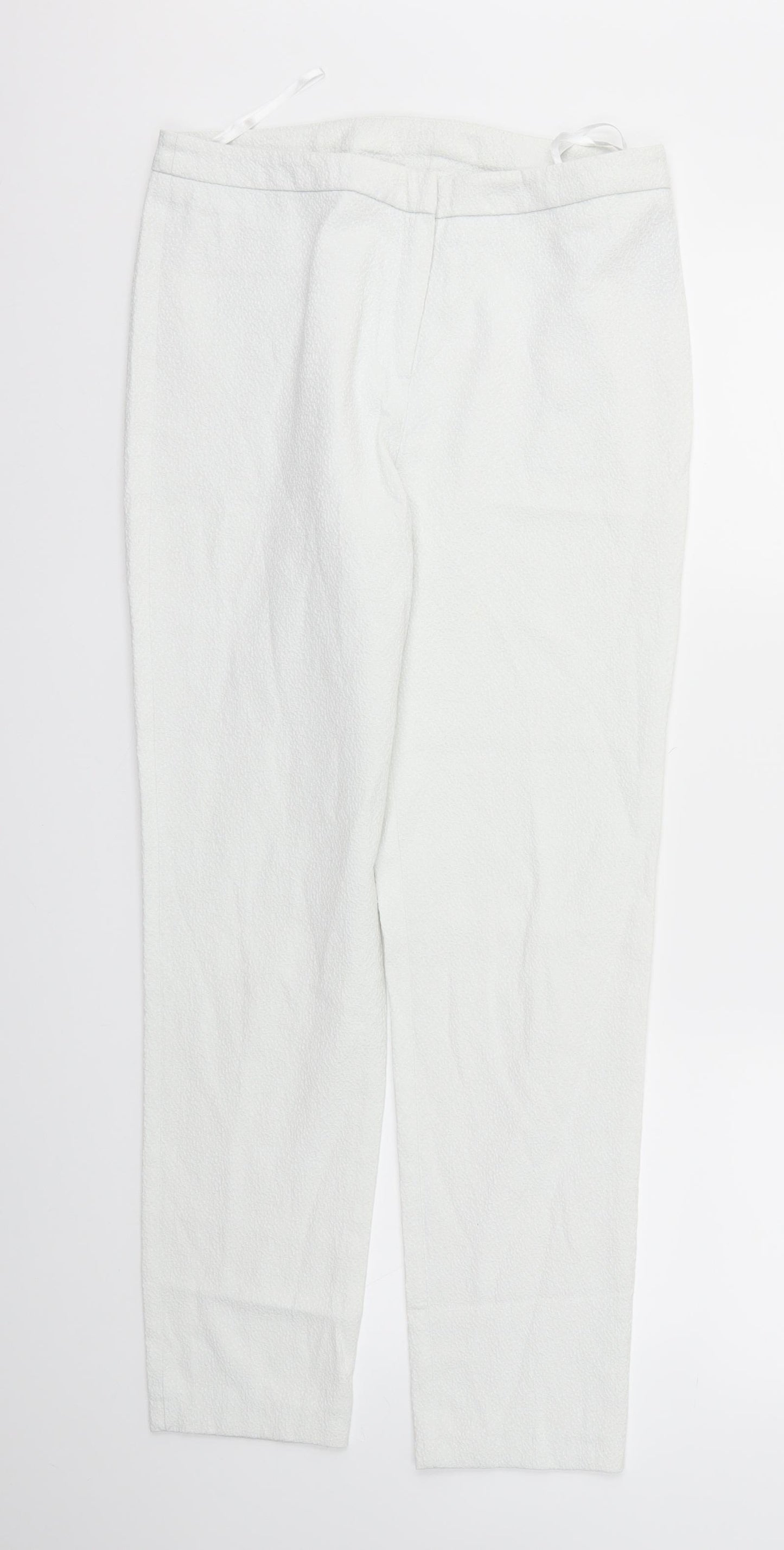 W Womens White   Trousers  Size 10 L28 in