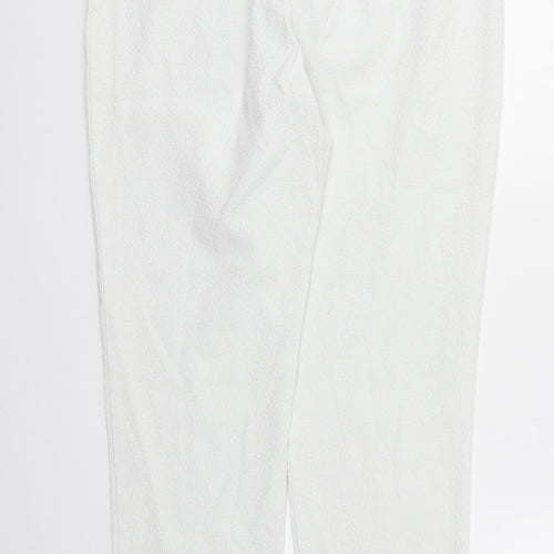 W Womens White   Trousers  Size 10 L28 in