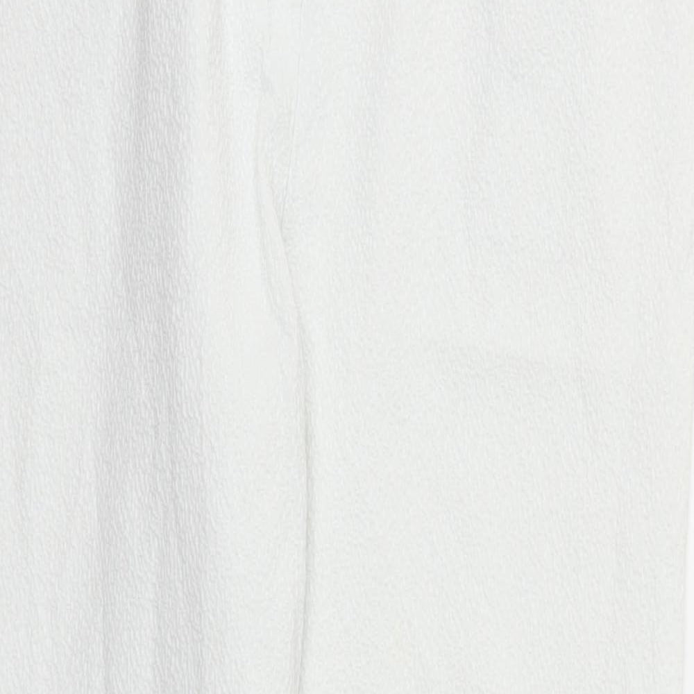 W Womens White   Trousers  Size 10 L28 in