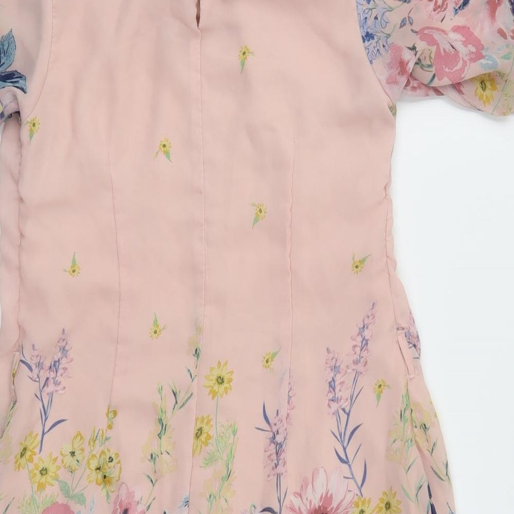 Primark Womens Pink Floral  Fit & Flare  Size 12