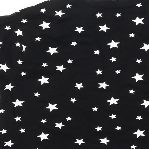 Primark Girls Black Argyle/Diamond  Basic T-Shirt Size 2XS