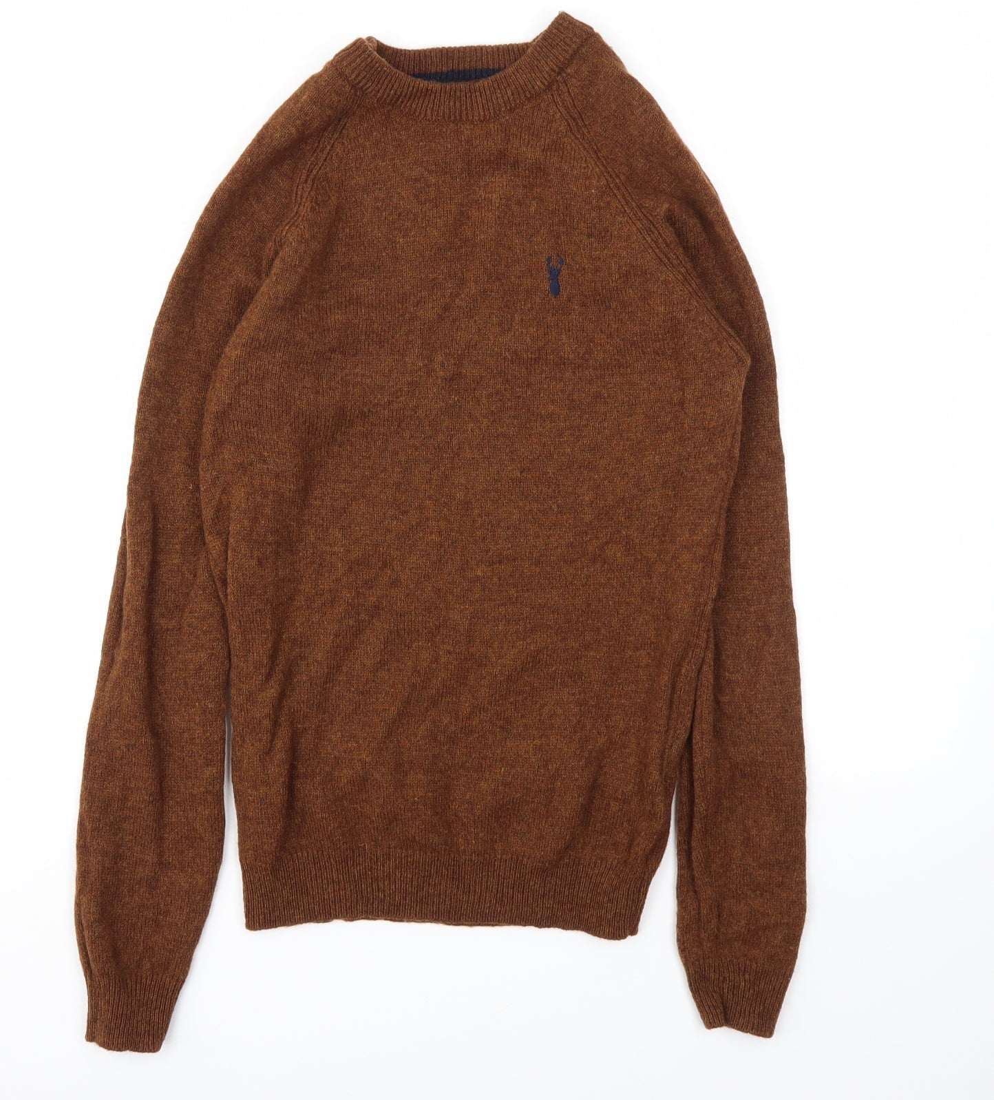 NEXT Mens Brown Houndstooth  Pullover Sweatshirt Size XS