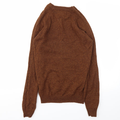 NEXT Mens Brown Houndstooth  Pullover Sweatshirt Size XS