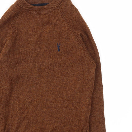 NEXT Mens Brown Houndstooth  Pullover Sweatshirt Size XS