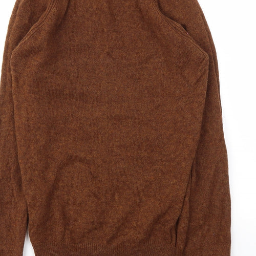 NEXT Mens Brown Houndstooth  Pullover Sweatshirt Size XS