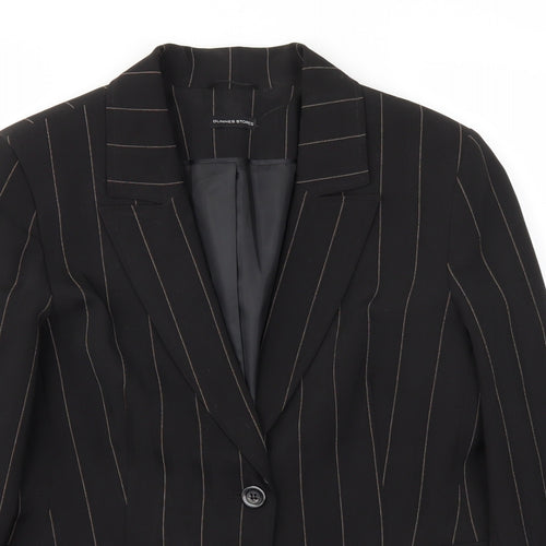 St Bernard Womens Black Striped  Jacket Blazer Size 16