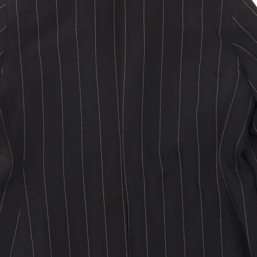 St Bernard Womens Black Striped  Jacket Blazer Size 16