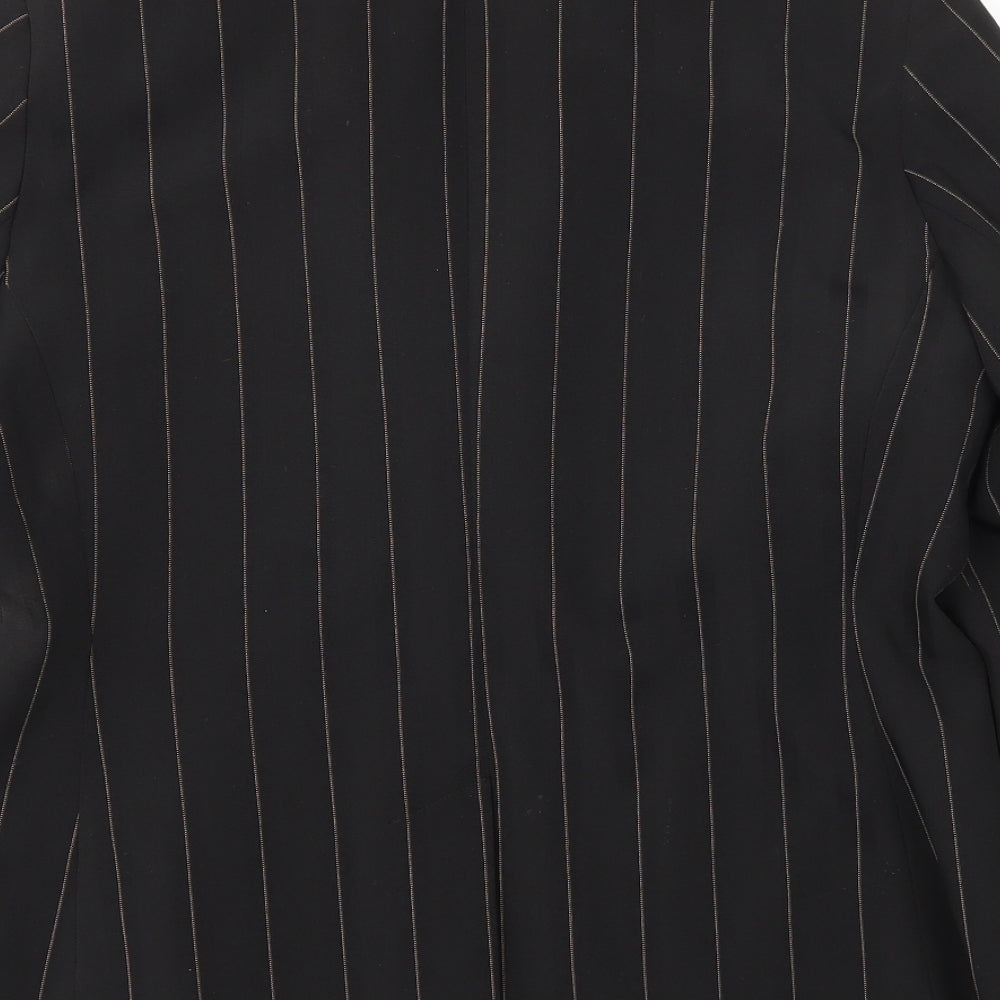 St Bernard Womens Black Striped  Jacket Blazer Size 16