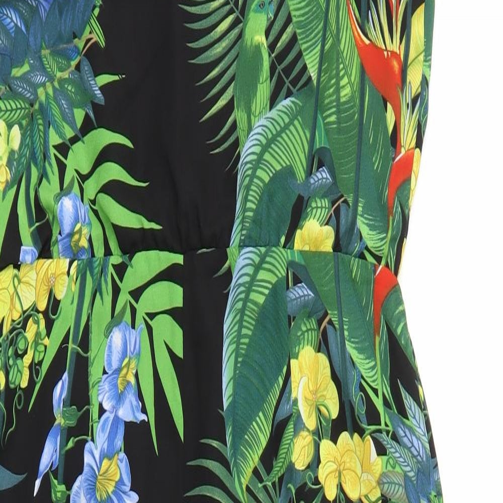 Oasis Womens Multicoloured Floral  Fit & Flare  Size 12
