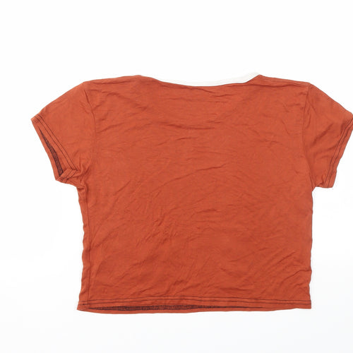 Queen Womens Brown   Basic T-Shirt Size M