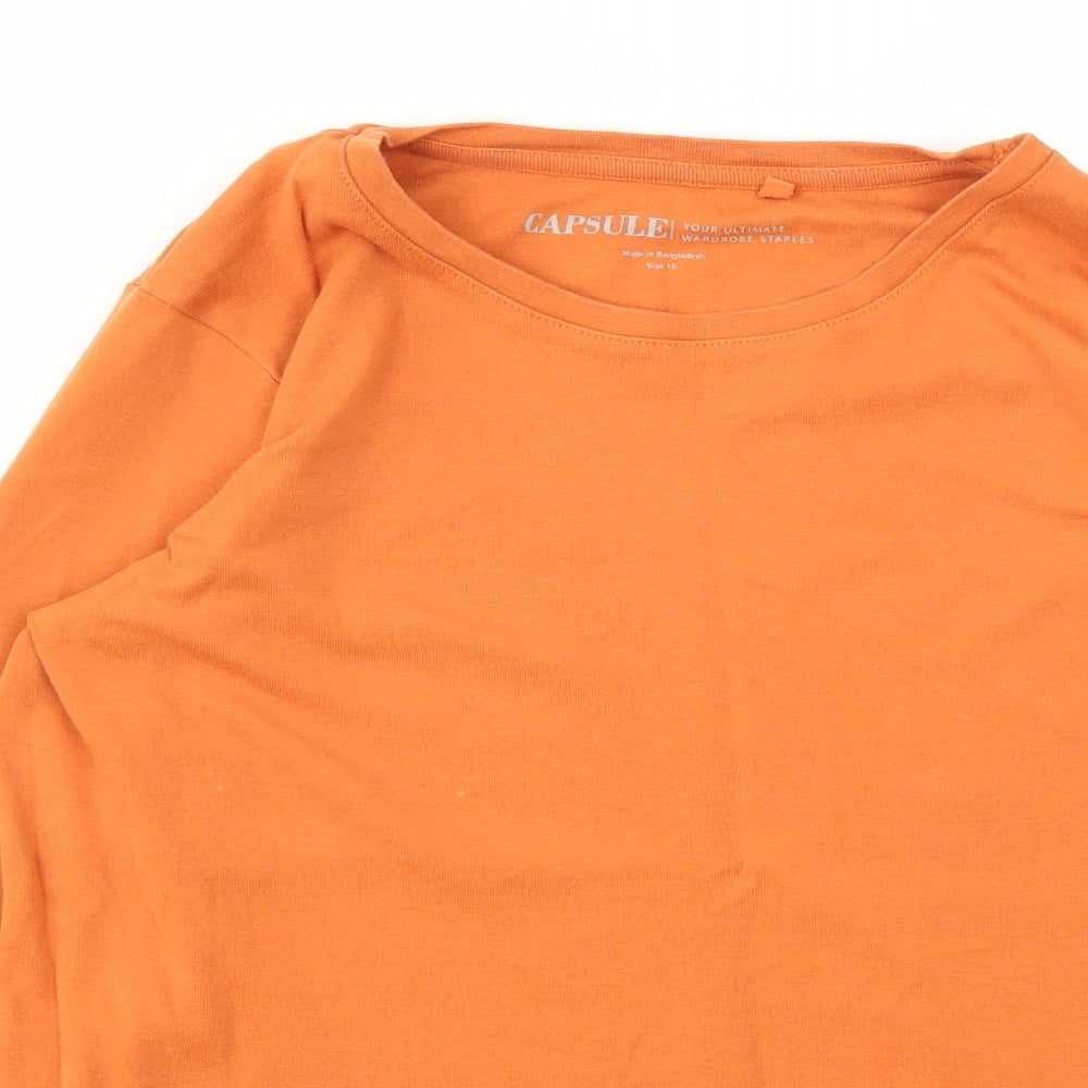 capsule  Womens Orange   Basic T-Shirt Size 16