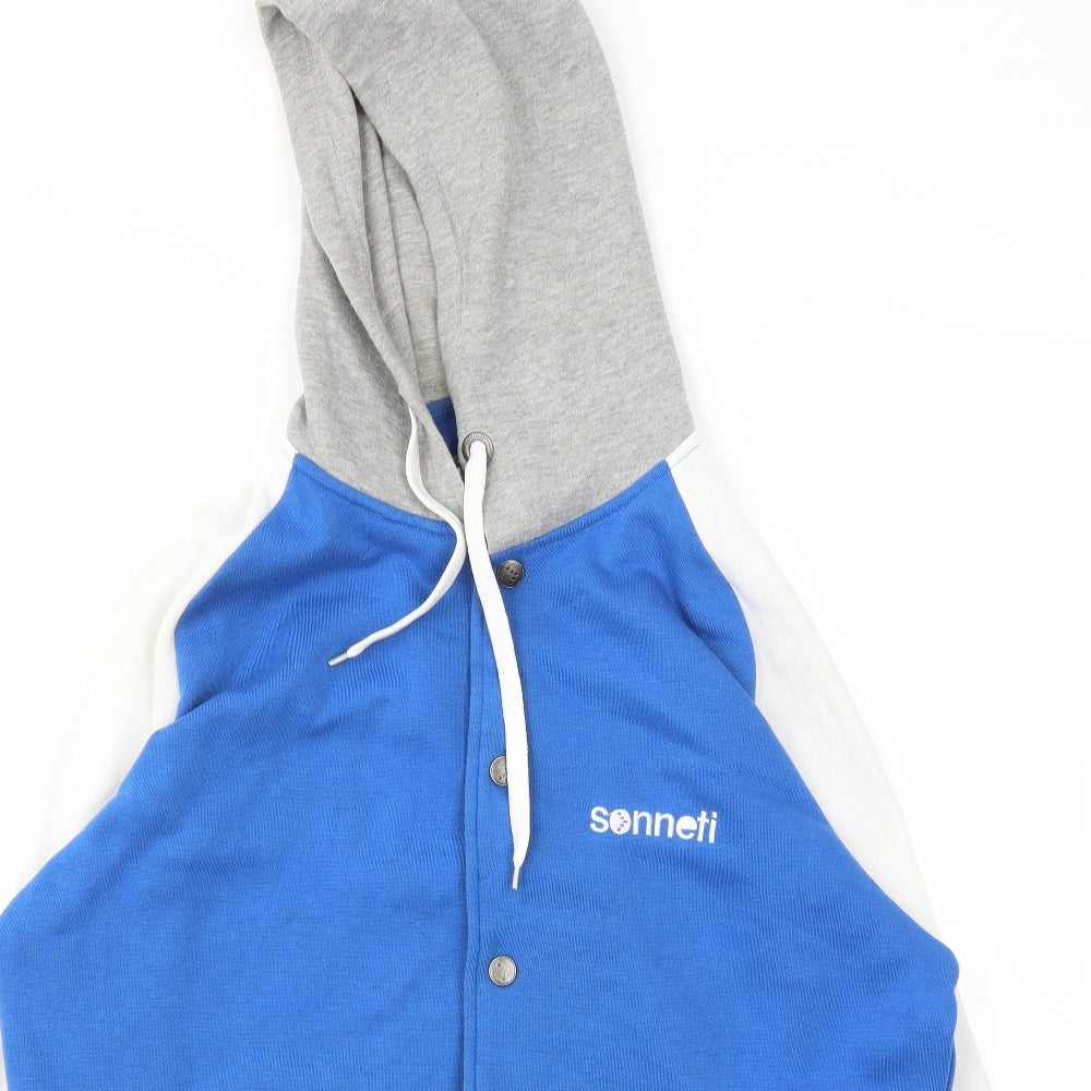Sonneti Mens Blue   Cardigan Hoodie Size XL