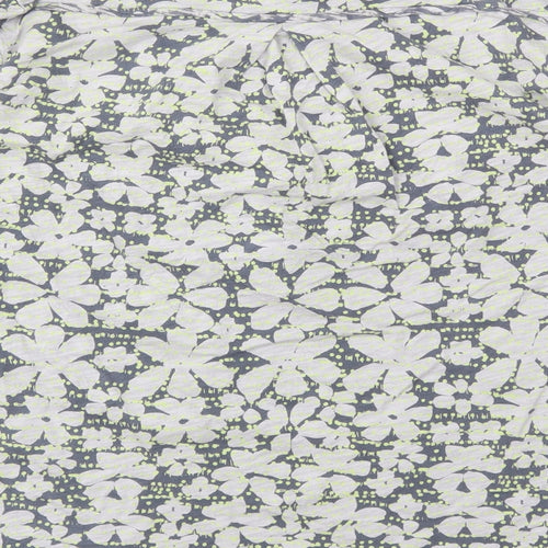 White Stuff Womens Grey Floral  Basic T-Shirt Size 16